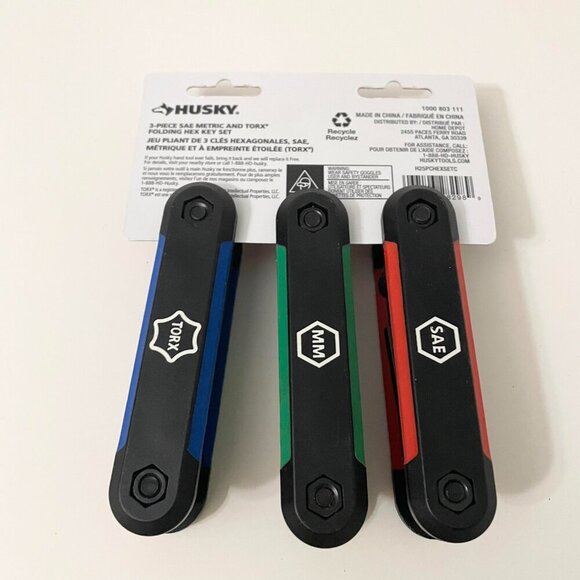 Folding Hex Allen Key Torx Set SAE/Metric Hand Tool Assortment Fold-up - Picture 6 of 13